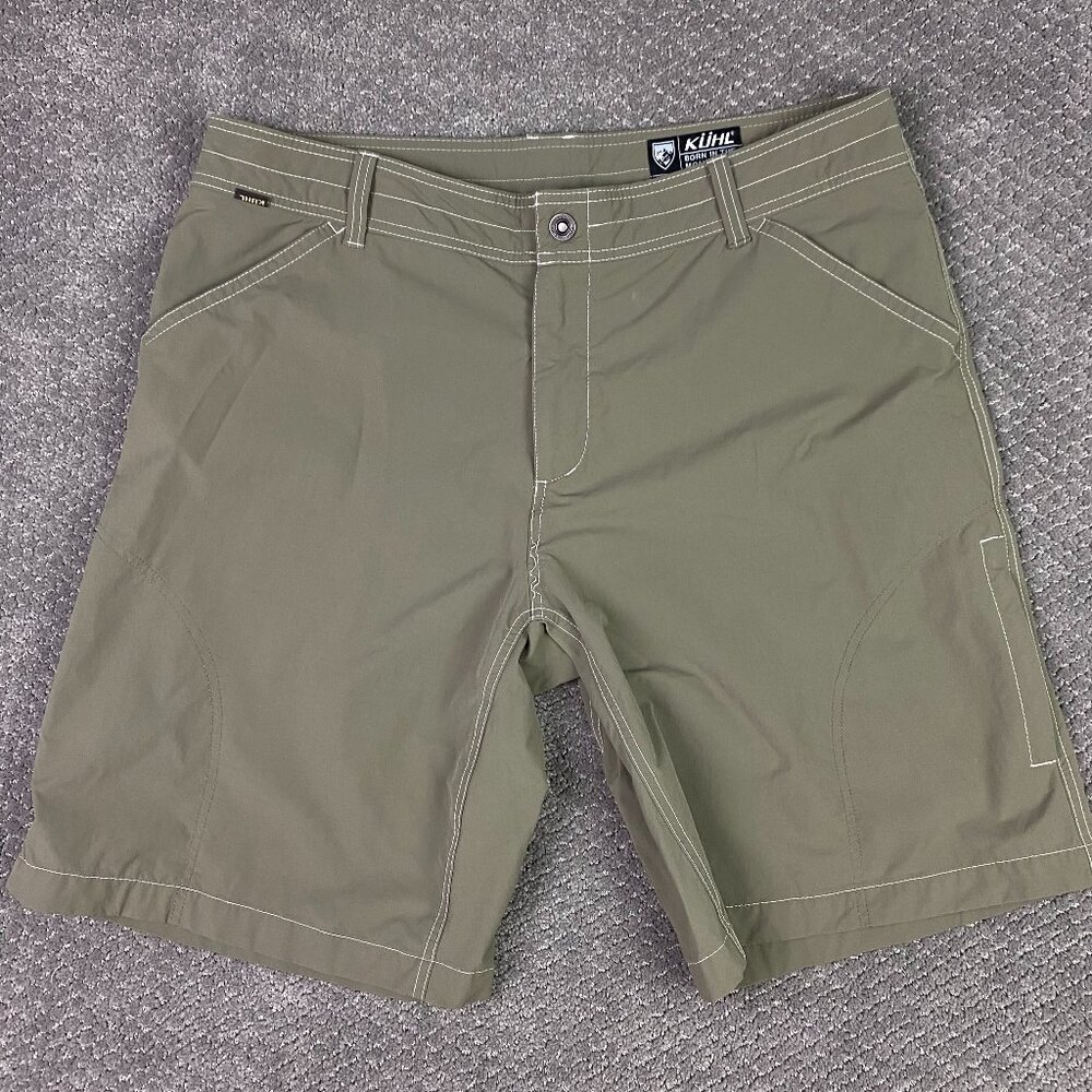 Kuhl Ramblr Shorts Men's 40 Cargo Olive Green Hiking Outdoor